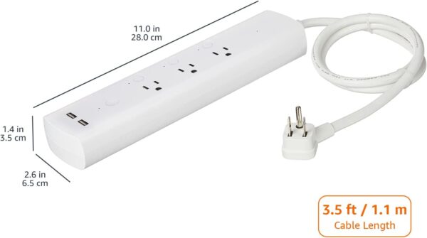 51Y83wOxPL._AC_SL1500_.jpg Amazon Basics Smart Plug Power Strip with 3 Individually Con...