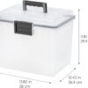 51b4bECO-1L._AC_SL1500_.jpg IRIS USA File Box WeatherPro Portable File Organizer Plastic...