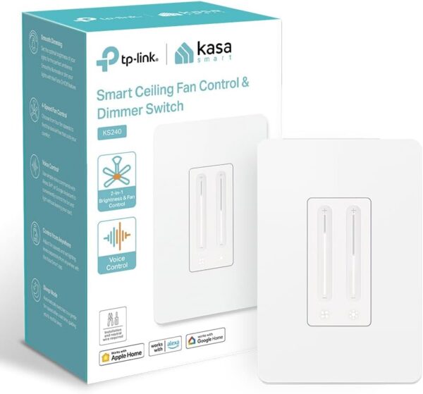Kasa Smart Ceiling Fan Control & Dimmer Switch | Adjustable Kasa Smart Ceiling Fan Control & Dimmer Switch | Adjustable ...