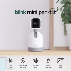 Blink Mini Pan-Tilt Camera (newest model), Rotating indoor p... Blink Mini Pan-Tilt Camera (newest model), Rotating indoor p...