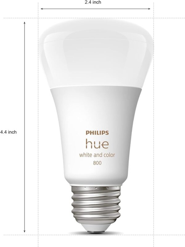 51xGkqS4NVL._AC_SL1500_.jpg Philips Hue A19 LED Smart Light Bulb - White and Color Ambia...