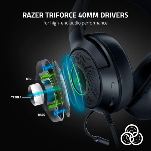 610T6qHXK7L._AC_SL1500_.jpg Razer Kraken V3 X Wired USB Gaming Headset: Lightweight Buil...