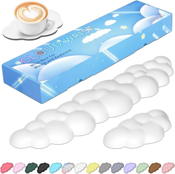 JIKIOU Upgrade Leather Cloud Keyboard Wrist Rest, Cloud Wris... JIKIOU Upgrade Leather Cloud Keyboard Wrist Rest, Cloud Wris...
