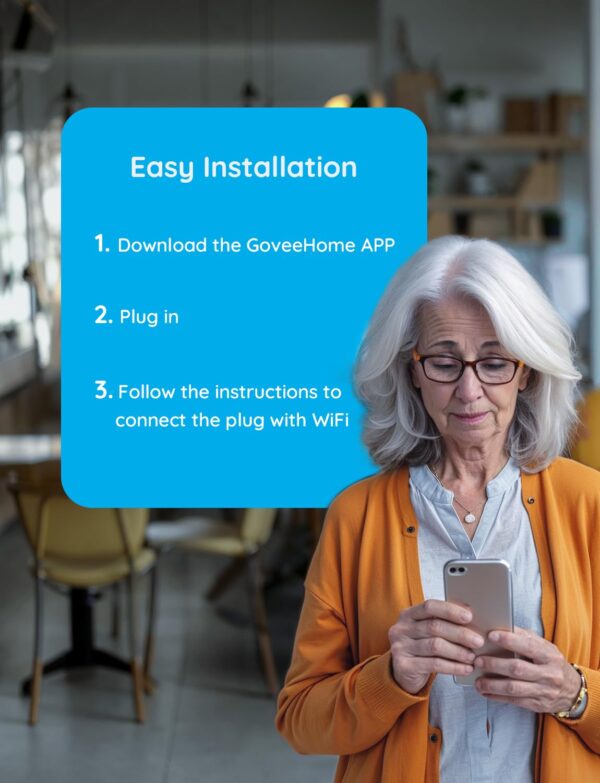 6138DhTegAL._SL1500_.jpg Govee Smart Plug 15A, WiFi Bluetooth Outlets 4 Pack Work wit...