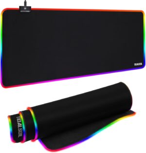 RGB Gaming Mouse Pad, 31.5 x 11.8 Inch Oversized Mouse RGB Gaming Mouse Pad, 31.5 x 11.8 Inch Oversized Mouse Mat w...