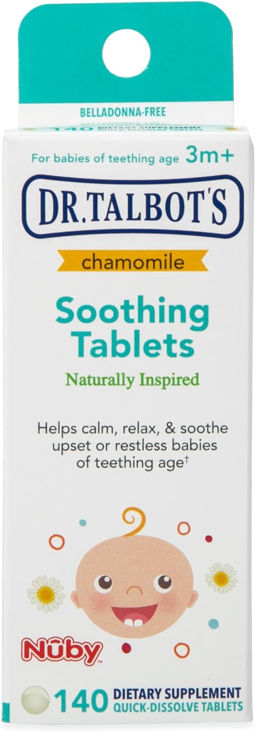614Bd2y1qrL._AC_SL1500_.jpg Dr. Talbot's Chamomile Soothing Tablets, Quick Dissolve, 140...