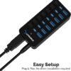 6186iqbQQyS._AC_SL1500_.jpg SABRENT 36W 7 Port USB 3.0 Hub with Individual Power Switche...
