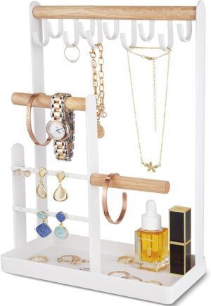 ProCase Jewelry Organizer Stand Necklace Holder, 4-Tier Towe...