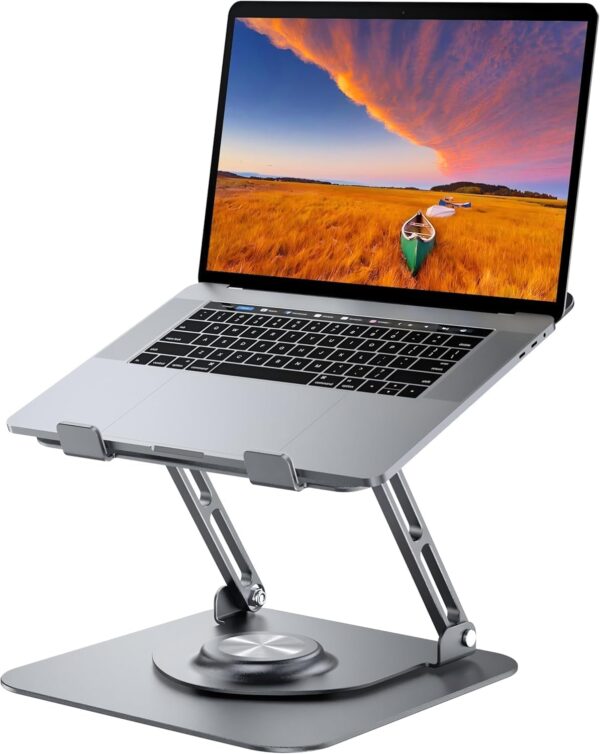 Laptop Stand for Desk, Adjustable Computer Stand with 360° R... Laptop Stand for Desk, Adjustable Computer Stand with 360° R...