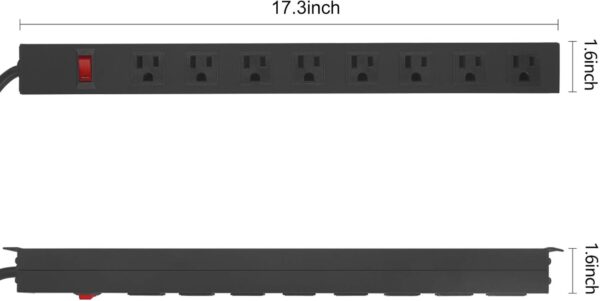 61C2paGDSL._AC_SL1500_.jpg HHSOET Metal 8 Outlet Mountable Power Strip, Wall Mount Outl...