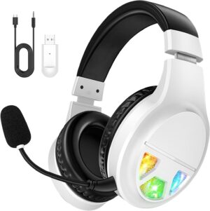 2.4GHz Wireless Gaming Headset for PC, PS5, PS4, Switch, USB... 2.4GHz Wireless Gaming Headset for PC, PS5, PS4, Switch, USB...
