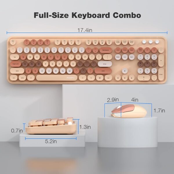 61EhijNyECL._AC_SL1500_.jpg MOFII Wireless Keyboard and Mouse Combo,2.4GHz Retro Full-Si...