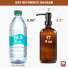 GMISUN Amber Glass Soap Dispenser, 2 Pack Bathroom Hand Soap...