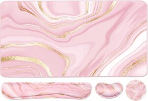 Keyboard Mouse Pad Set, Extended Mouse Pad+Keyboard Wrist Re... Keyboard Mouse Pad Set, Extended Mouse Pad+Keyboard Wrist Re...