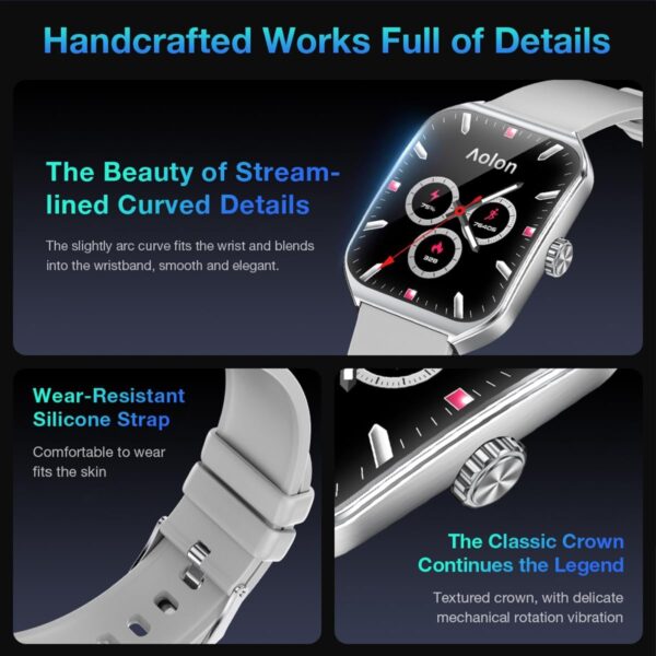 61L7dUafk3L._AC_SL1200_.jpg Curve Smart Watch for Men Women, 1.83" HD Smartwatch with Si...