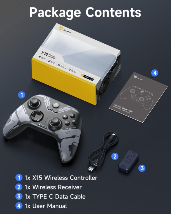 EasySMX X15 PC Controller - Enhanced Wireless Bluetooth Cont...