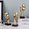 61P8QdXucFL._AC_SL1500_.jpg 3 Pcs Thinker Small Statue Set - Golden Black Abstract Art S...