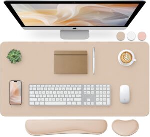 Bloss Leather Desk Pad and Keyboard Wrist Rest, Large Mouse Bloss Leather Desk Pad and Keyboard Wrist Rest, Large Mouse ...