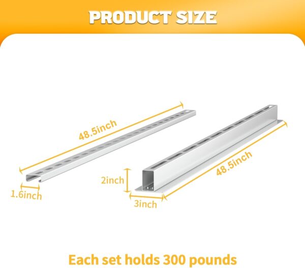 61QD1ojooCL._AC_SL1500_.jpg Overhead Tote Storage Rail System, Garage Ceiling Bin Storag...