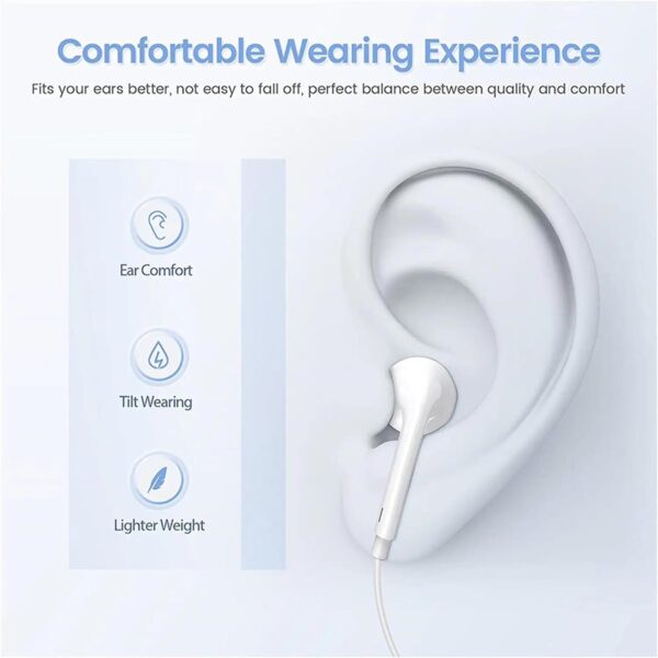 61Rl1cq9AJL._AC_SL1350_.jpg 2 Packs- Wired Headphones for iPhone Earbuds Built-in Microp...