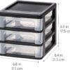61SNDfU7NQL._AC_SL1500_.jpg IRIS USA Plastic Stacking Desk Top 3-Drawer Storage Organize...