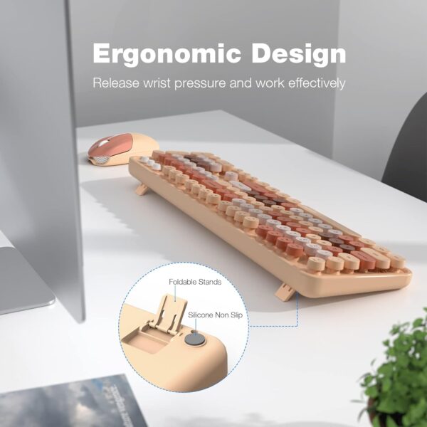 61TNWRTMryL._AC_SL1500_.jpg MOFII Wireless Keyboard and Mouse Combo,2.4GHz Retro Full-Si...