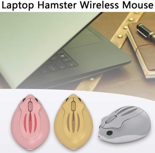 61V0nnlyrYL._AC_SL1010_.jpg 2.4GHz Wireless Mouse Cute Hamster Shape Less Noice Portable...