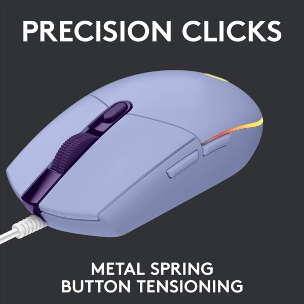 61V8AfmWfPL._AC_SL1500_.jpg Logitech G203 Wired Gaming Mouse, 8,000 DPI, Rainbow Optical...