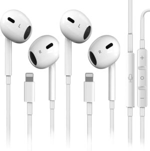 2 Pack for iPhone Headphones Wired Earbuds Earphones Built-i...