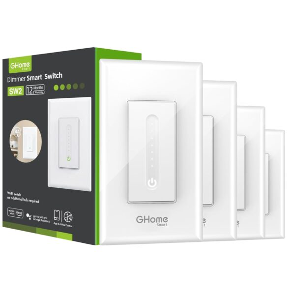 Ghome Smart Dimmer Switch - 2.4GHz Wi-Fi Smart Switch Compat... Ghome Smart Dimmer Switch - 2.4GHz Wi-Fi Smart Switch Compat...
