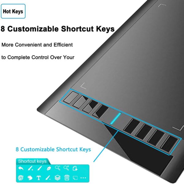 61XnCQ3y7gL._AC_SL1200_.jpg Graphics Drawing Tablet, UGEE M708 10 x 6 inch Large Drawing...