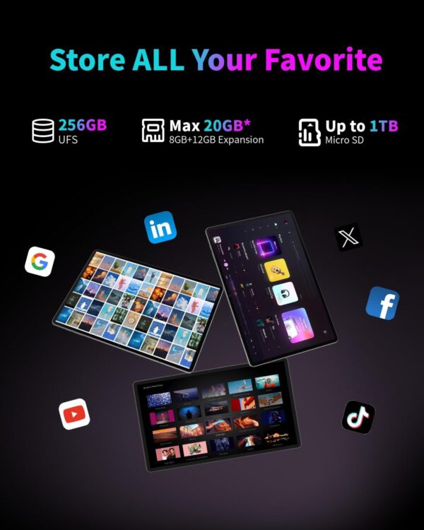 61XyBgQmPbL._AC_SL1500_.jpg TECLAST T65Max Tablet, 13" Android Tablet with 256GB ROM, He...