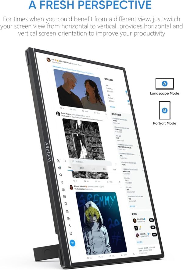 61YT7Jjdk4L._AC_SL1500_.jpg ARZOPA 16" 2.5K Portable Monitor, 2560x1600 QHD IPS Display ...