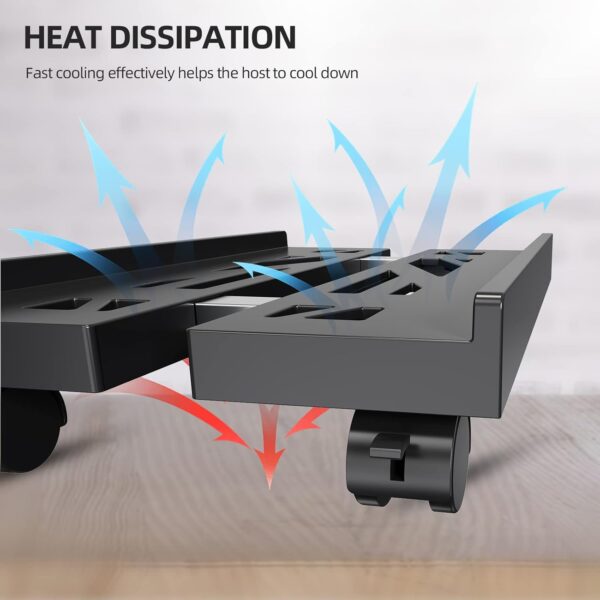 Adjustable Mobile CPU Stand, Ventilated Computer Tower Stand...