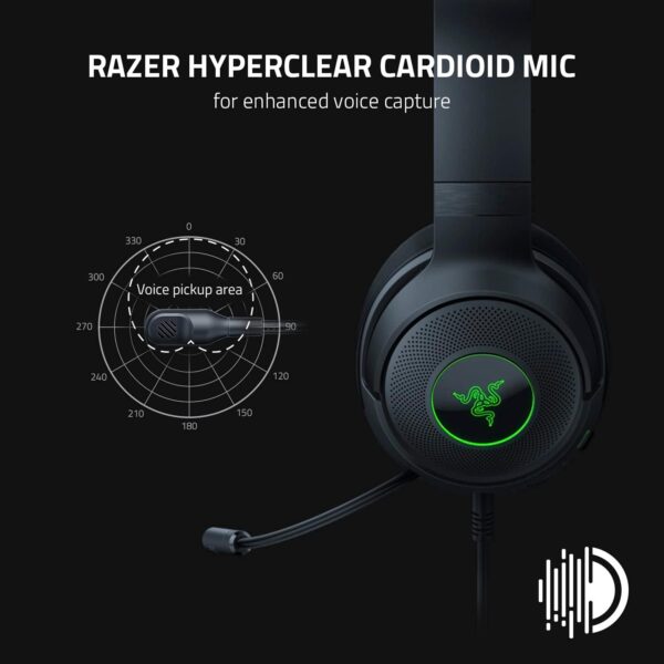 61Z8s1ehBHL._AC_SL1500_.jpg Razer Kraken V3 X Wired USB Gaming Headset: Lightweight Buil...