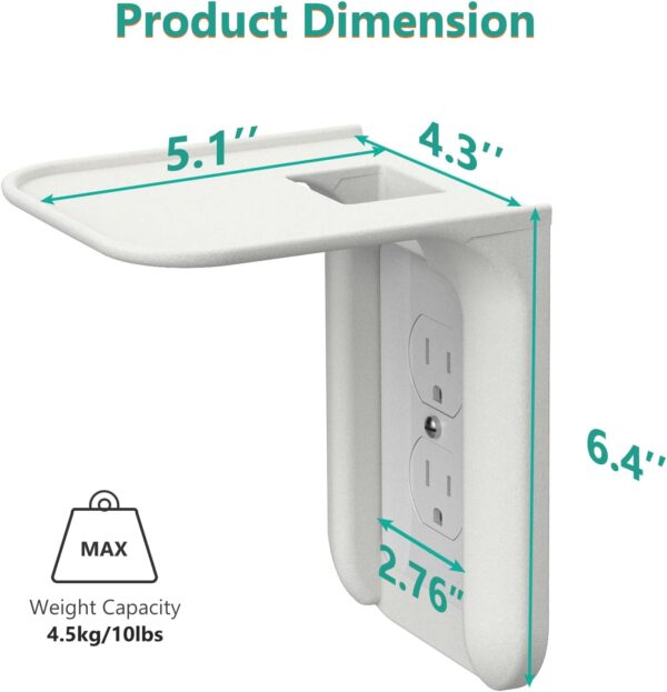 61aGPoWfLL._AC_SL1500_.jpg WALI Outlet Shelf Wall Holder, Bathroom Shelf up to 10lbs St...