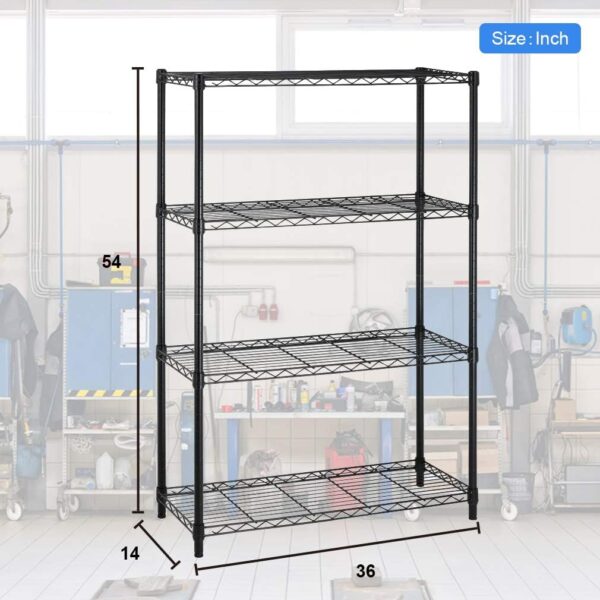 4 Tier Shelving Unit NSF Wire Shelf Metal Large Storage Shel...