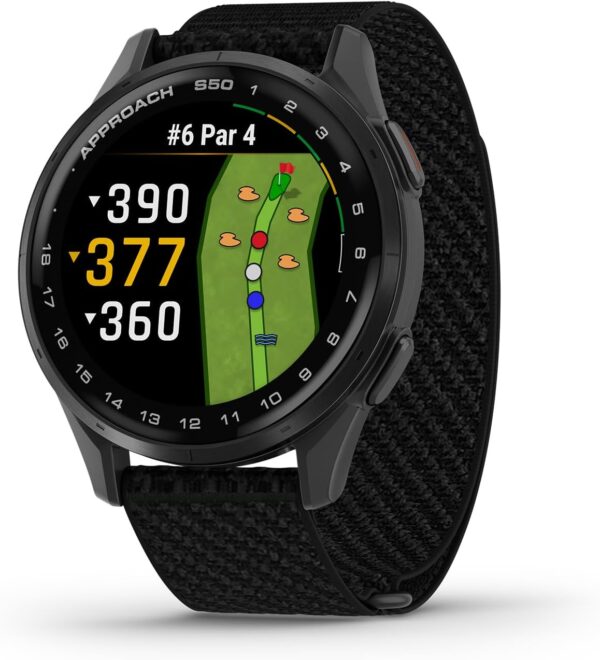 Garmin Approach® S50, Advanced Golf GPS Smartwatch, AMOLED D... Garmin Approach® S50, Advanced Golf GPS Smartwatch, AMOLED D...