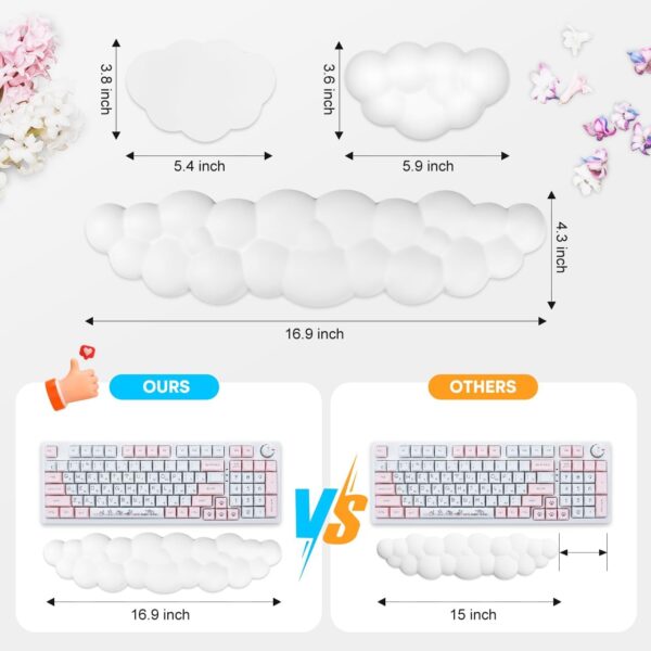 61bo0agcxkL._AC_SL1280_.jpg JIKIOU Upgrade Leather Cloud Keyboard Wrist Rest, Cloud Wris...