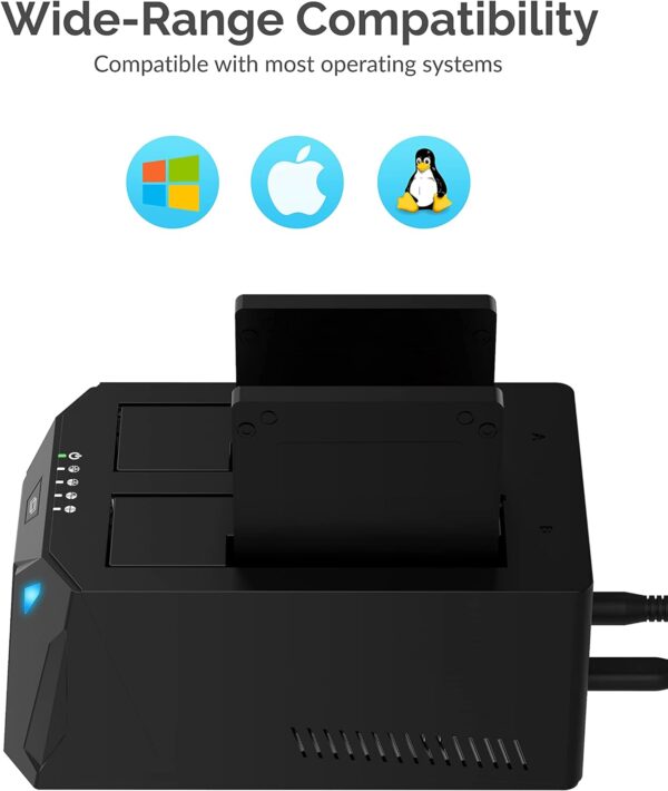 61dgPRUTwlS._AC_SL1500_.jpg SABRENT USB Type C SATA 2.5” & 3.5” Dual Bay Hard Drive Dock...