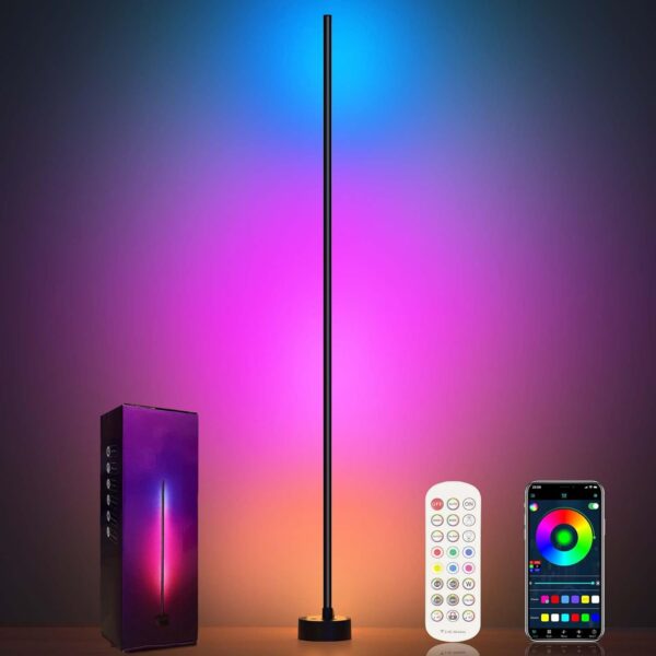 Corner Floor Lamp - Smart RGB LED Corner Lamp with Corner Floor Lamp - Smart RGB LED Corner Lamp with App and R...