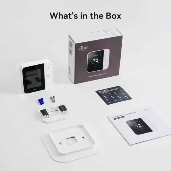 61iSwqC5YEL._AC_SL1500_.jpg Vine Thermostat for Home with Touchscreen Color Display, WiF...