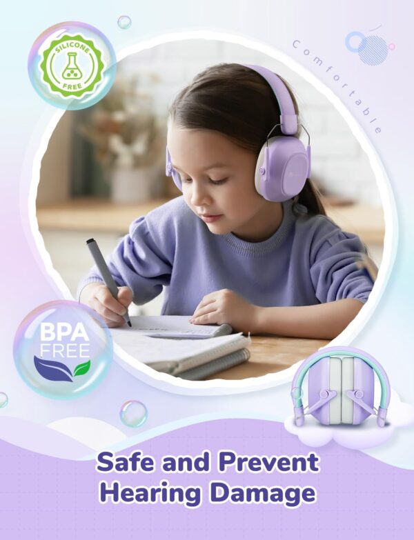 iClever Noise Cancelling Headphones for Kids, SNR 29dB Safet...