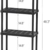 61kce44zwyL._AC_SL1500_.jpg IRIS USA 4-Shelf Heavy Duty Plastic Storage Shelves, 160lb C...