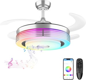 42 Inch Modern Retractable Ceiling Fan with Lights and Smart... 42 Inch Modern Retractable Ceiling Fan with Lights and Smart...