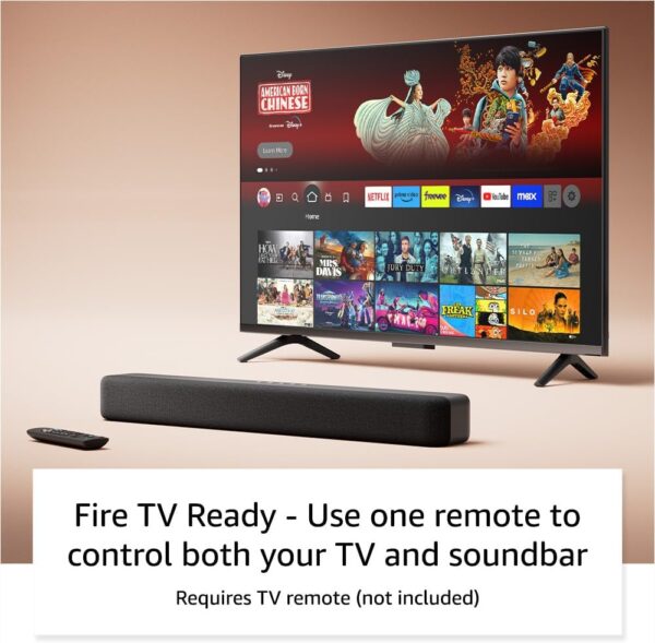 61lIqo7Eb5L._AC_SL1000_.jpg Amazon Fire TV Soundbar (newest model), 2.0 speaker with DTS...