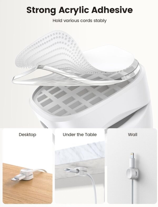 8Pack Cord Organizer [1s Lock] Spring Cable Management Clips...