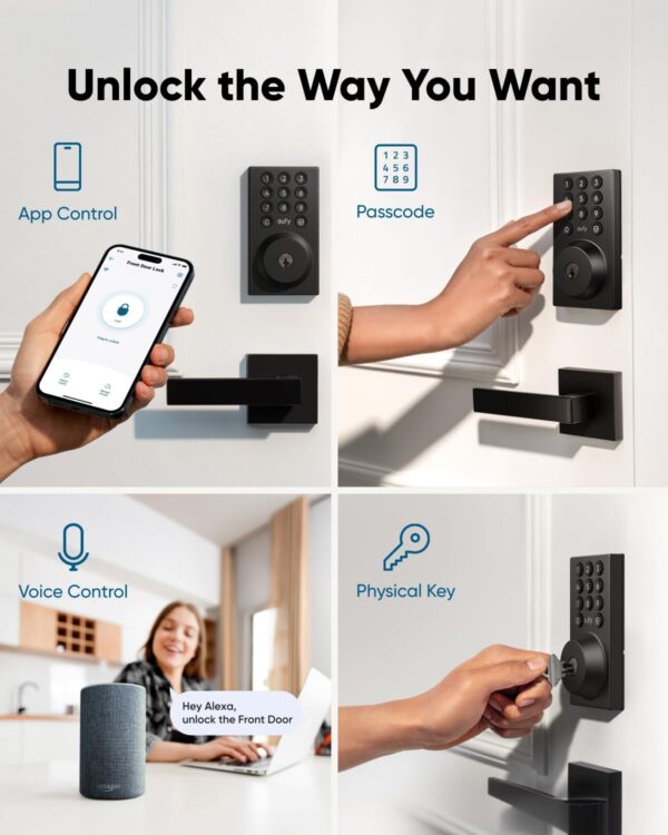 61mWz7WAdFL._AC_SL1500_.jpg eufy Security Smart Lock C30, Keyless Entry, Built-in WiFi D...