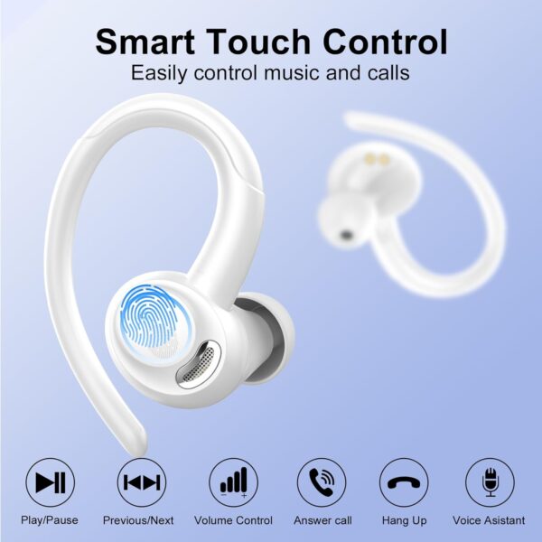 Headphones Wireless Earbuds Sport, Bluetooth 5.3 Over Ear Bu...