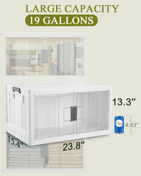 61mheDHFxmL._AC_SL1500_.jpg OlarHike 76QT Lockable Storage Bins with Lids - Folding Stor...